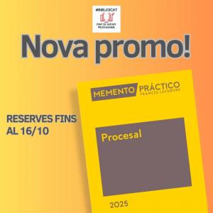 Disponible en promoció el Memento Práctico Procesal 2025